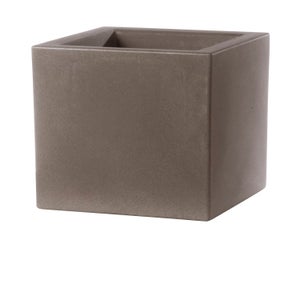 Vaso quadrato in resina Gardenia 30 cm. Antracite | Leroy Merlin