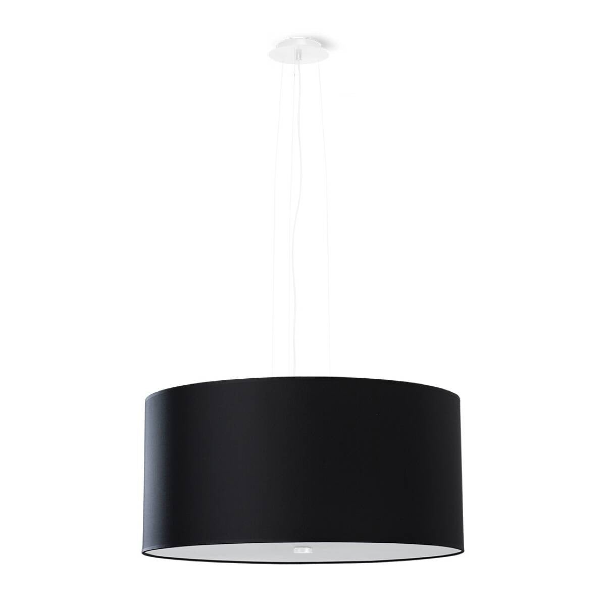 Lampa wisząca Otto czarna 5xE27x15W wym: 115 x 50 x 50 cm tkanina Sollux Lighting