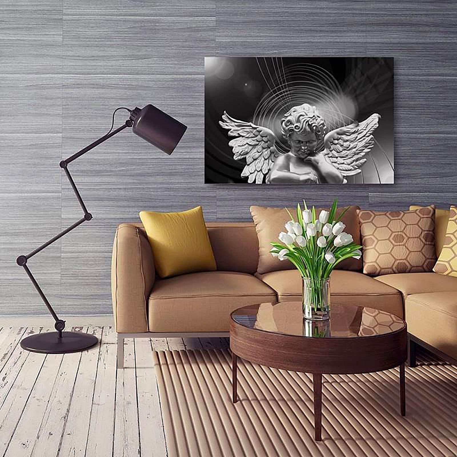 Tableau argent ange - 50 x 40 cm - 5