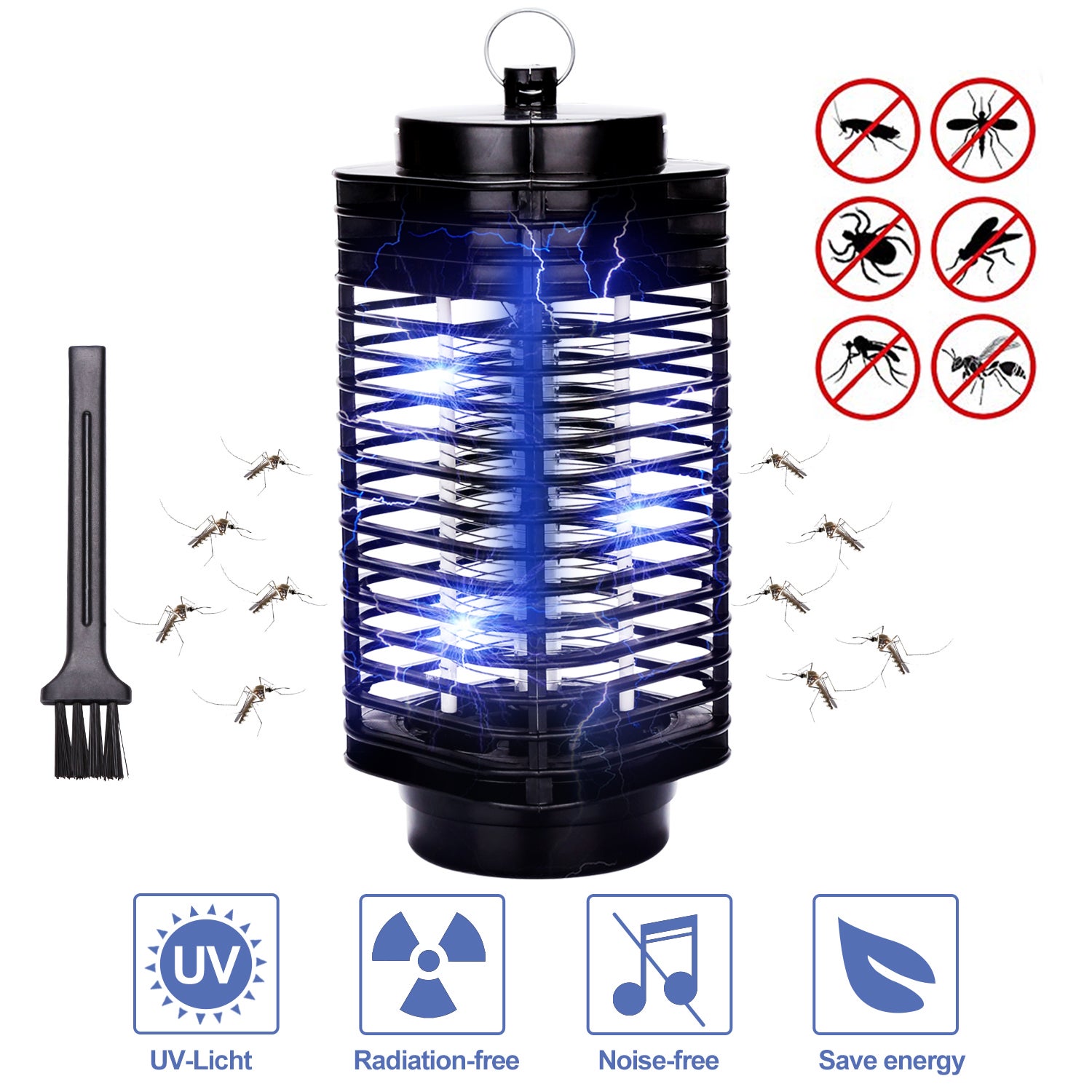 Lampe Anti Moustique 3W Lampe UV LED Tue Mouches Intérieur et Extérieur Tue Mouches Destructeur D' Electrique - 6