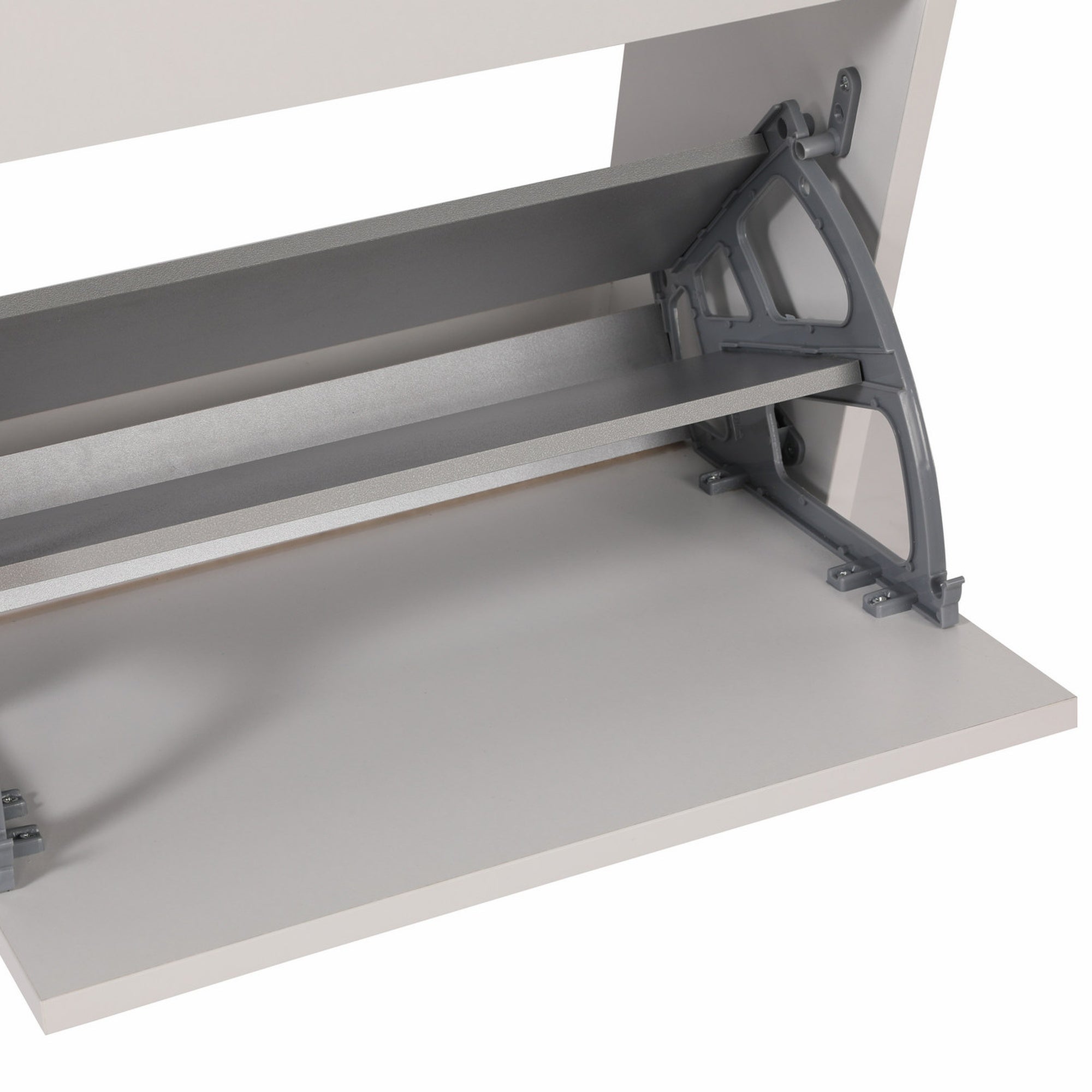 Scarpiera, truciolare 100% impiallacciato melaminico, colore bianco - 5