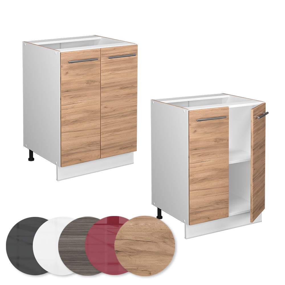 Vicco Meuble bas de cuisine Fame-Line, Chêne de force doré, 60cm sans PT - 5