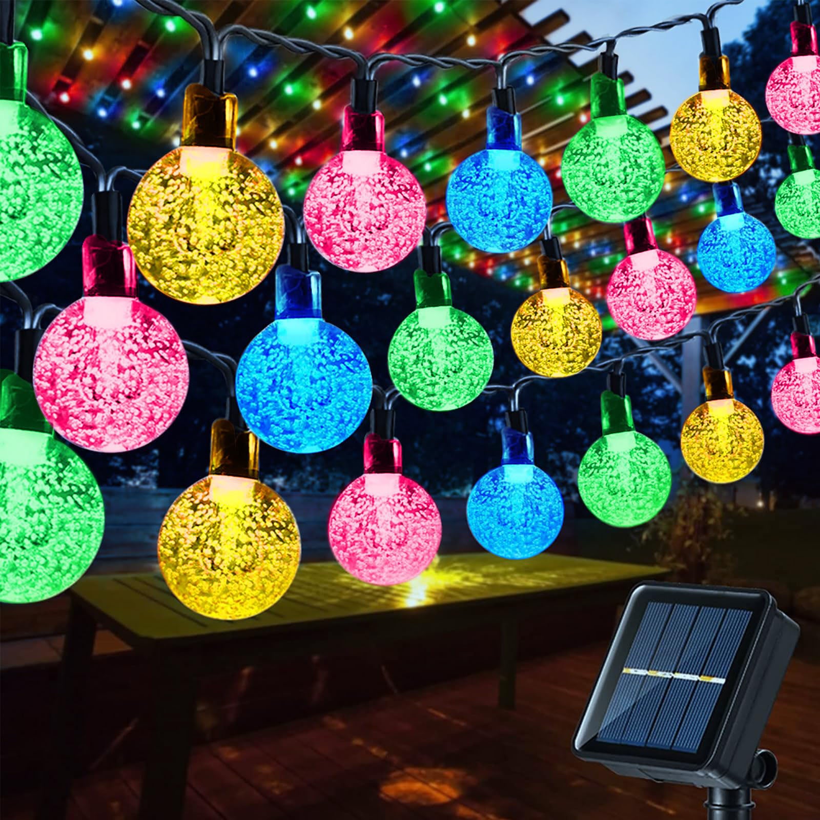 Guirlande Solaire 150 LED 12 Mètres - TuoPuLife - 8 Modes - Etanche - Pour Camping - Neuf