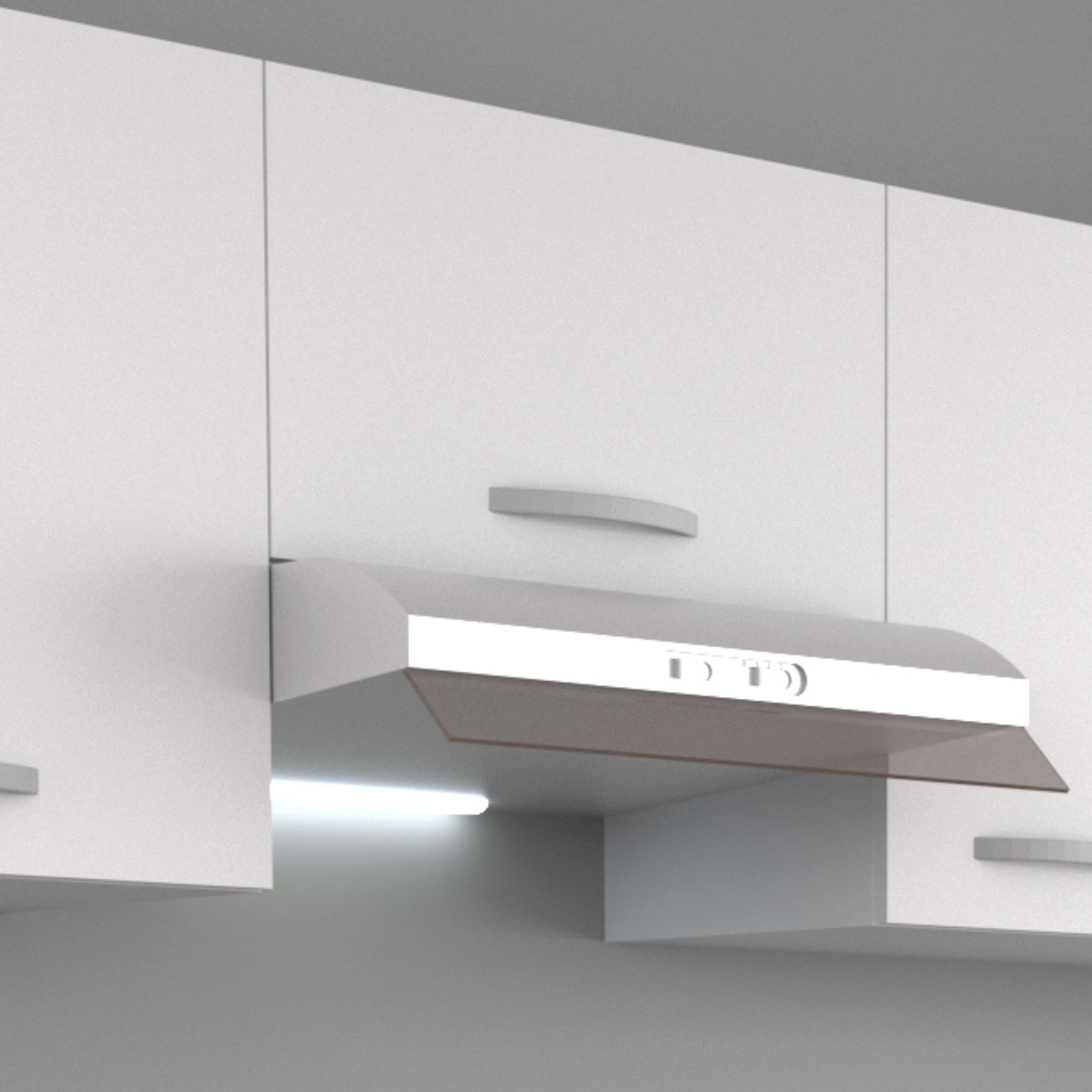 OSLO Meuble haut court 1 porte - Blanc - L 60 x P 36 x H 35 cm - 4