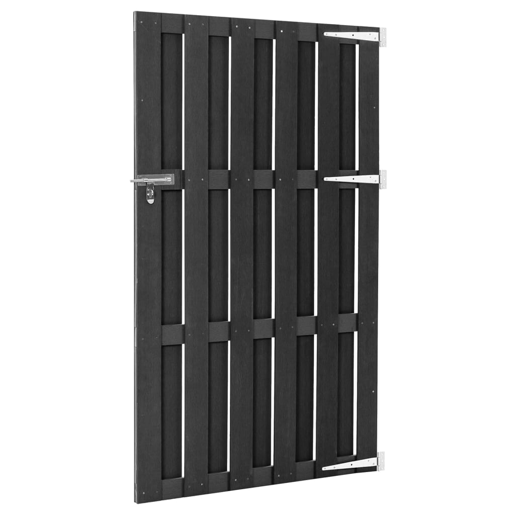vidaXL Portillon WPC 100x180 cm Gris - 3