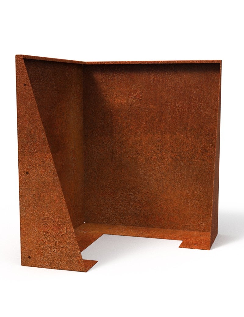 Angle Extérieur Mur de soutènement Acier Corten L.50-50 x H.60 cm - madecoupesurmesure - 2