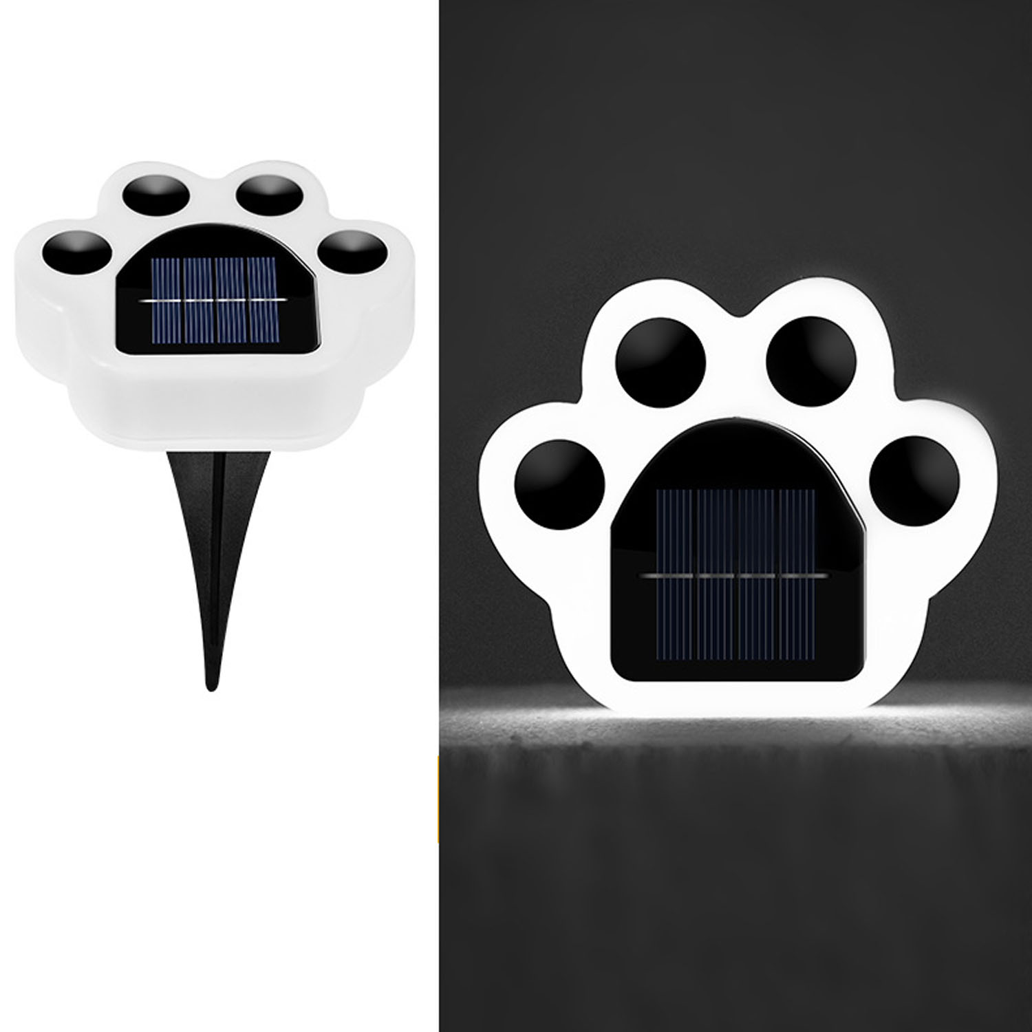 Wodoodporne oświetlenie nastrojowe do ogrodu i na podwórko – białe światło (4 sztuki)