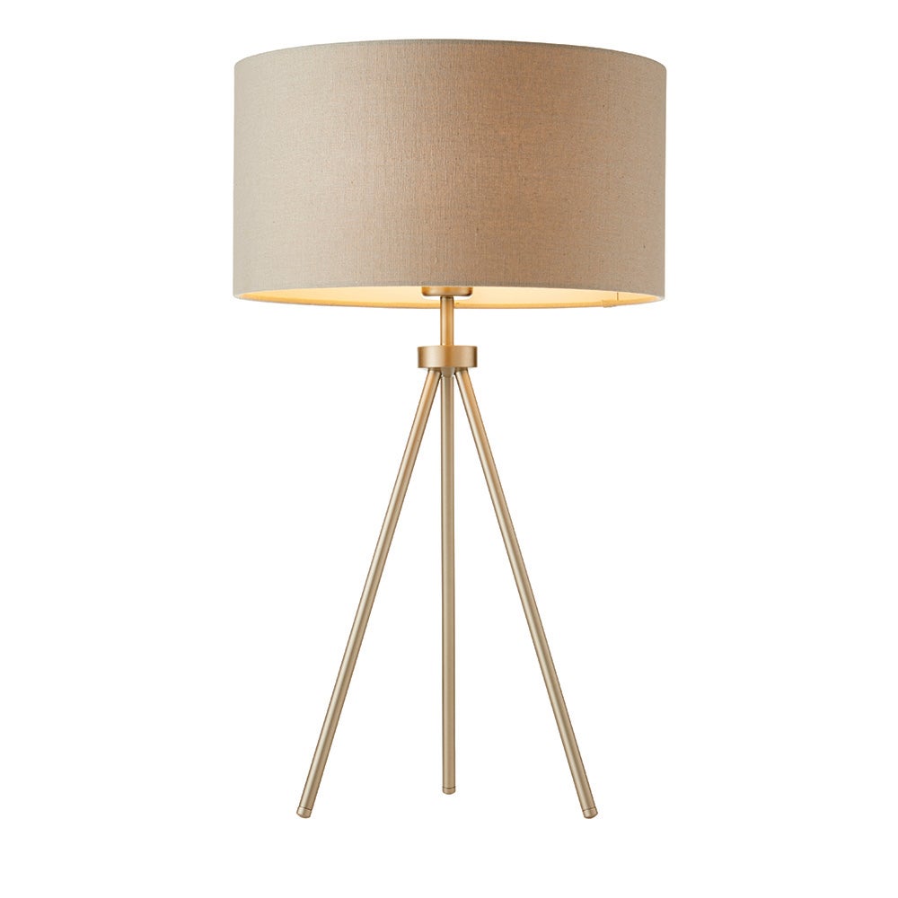 Lampa stołowa TRI matowa niklowa 1xE27x20W metal wym:60x35x35cm IP20 Endon
