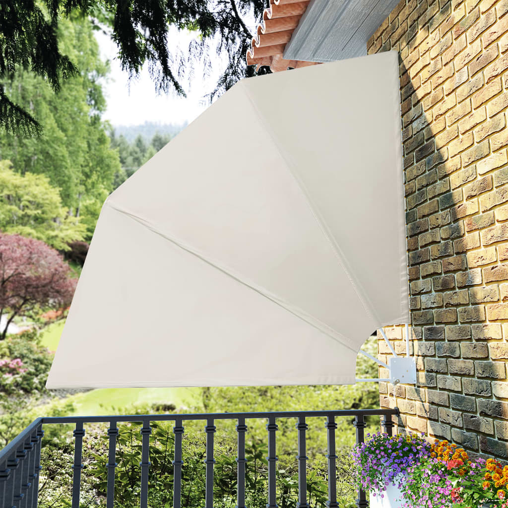 Maison exclusive - toldo lateral plegable de balcón color crema 210x210 cm