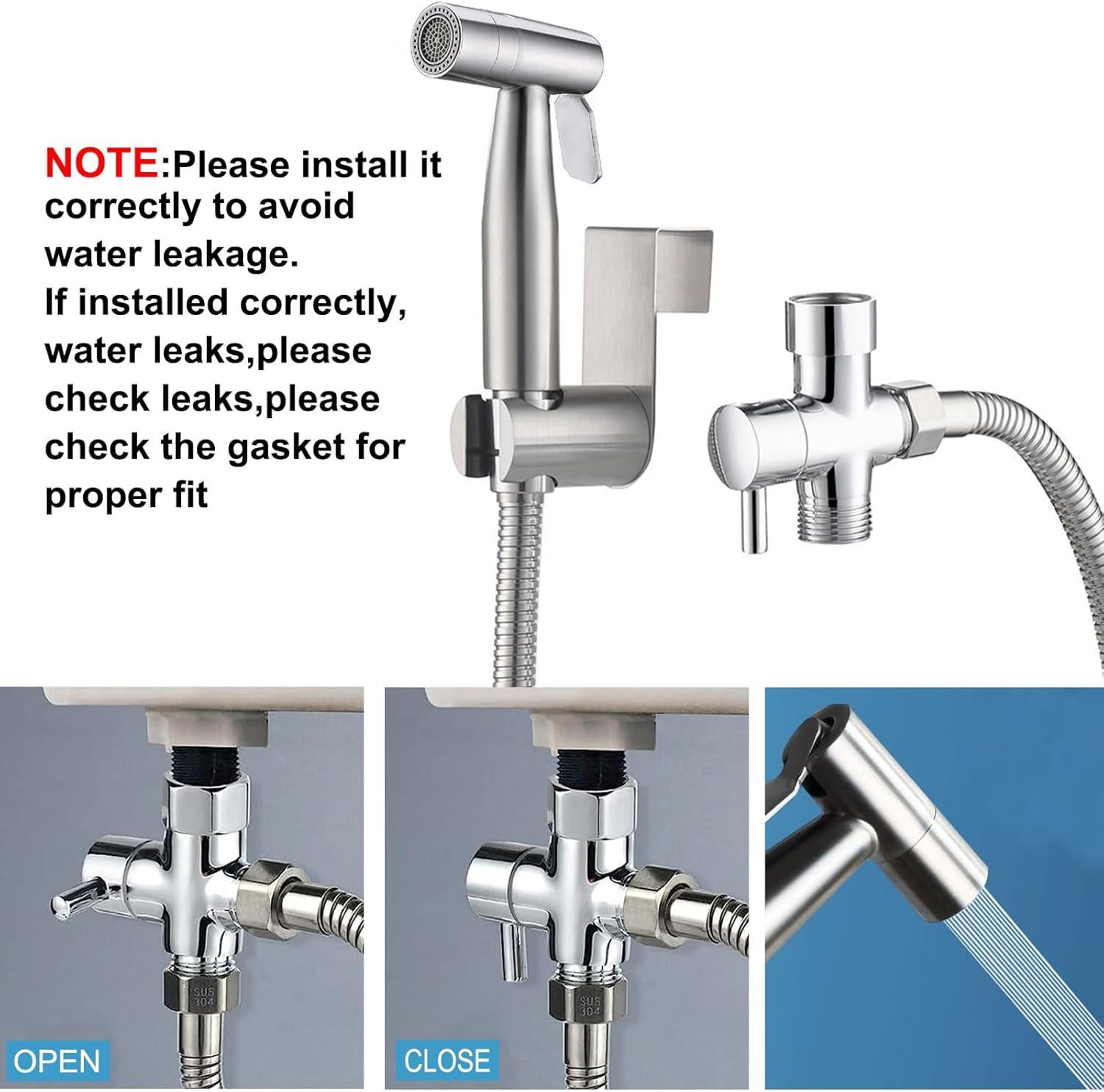 Kit Douchette wc,Pulvérisateur de toilette pour bidet,jet à deux fonctions, facile à installer, Pulvérisateur pour L'hygiène Personnelle - 3