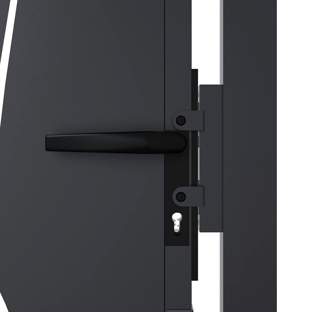 Portail de jardin anthracite 105x80 cm acier conception d herbe - 7