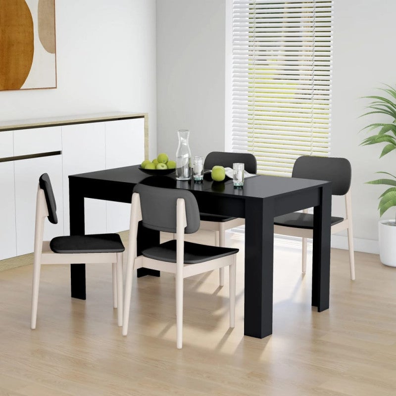 Stół do jadalni vidaXL Czarny 140x74,5x76 cm Płyta wiórowa