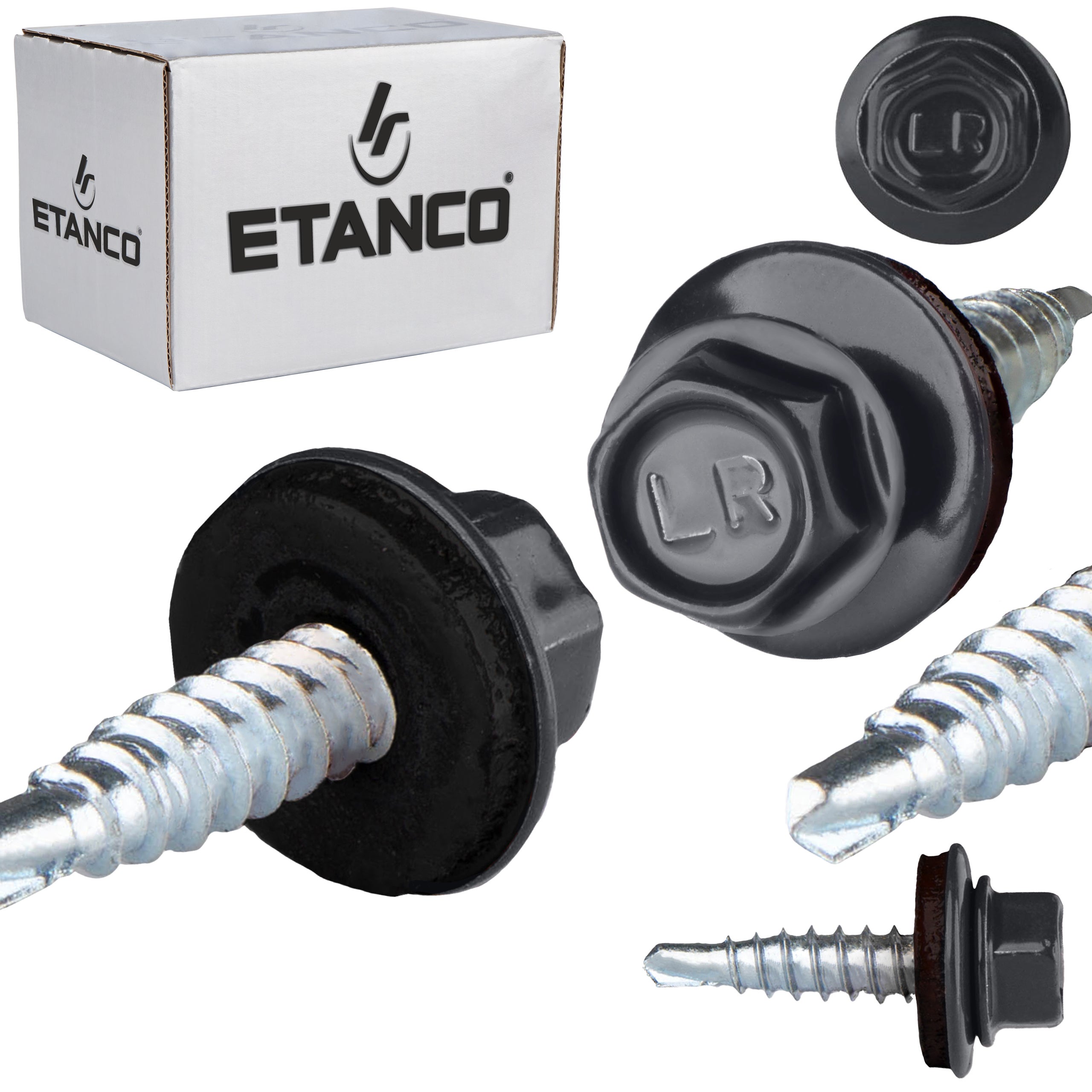 Wkręty samowiercące farmerskie Etanco GTO2 Z14 4,8x20 mm RAL 7016 250szt