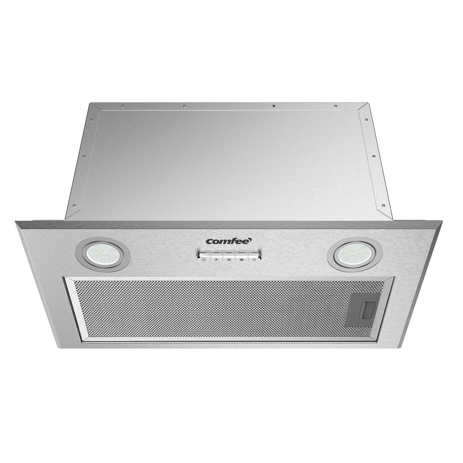 COMFEE Hotte de Cuisine Encastrable Visière 52cm - 440m³/h - 3 Vitesses -Recyclage Évacuation-2 LED Lampes - 3