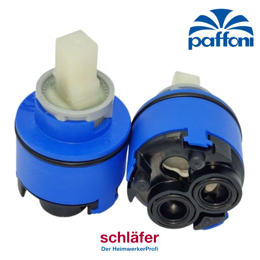 Schläfer 480020 | Cartouche Mitigeur De 25 Mm - Remplacement En Ceramique A Faible Taux Avec 2 Pieds Et Levier En Plastique Pour Robinets De 95015032