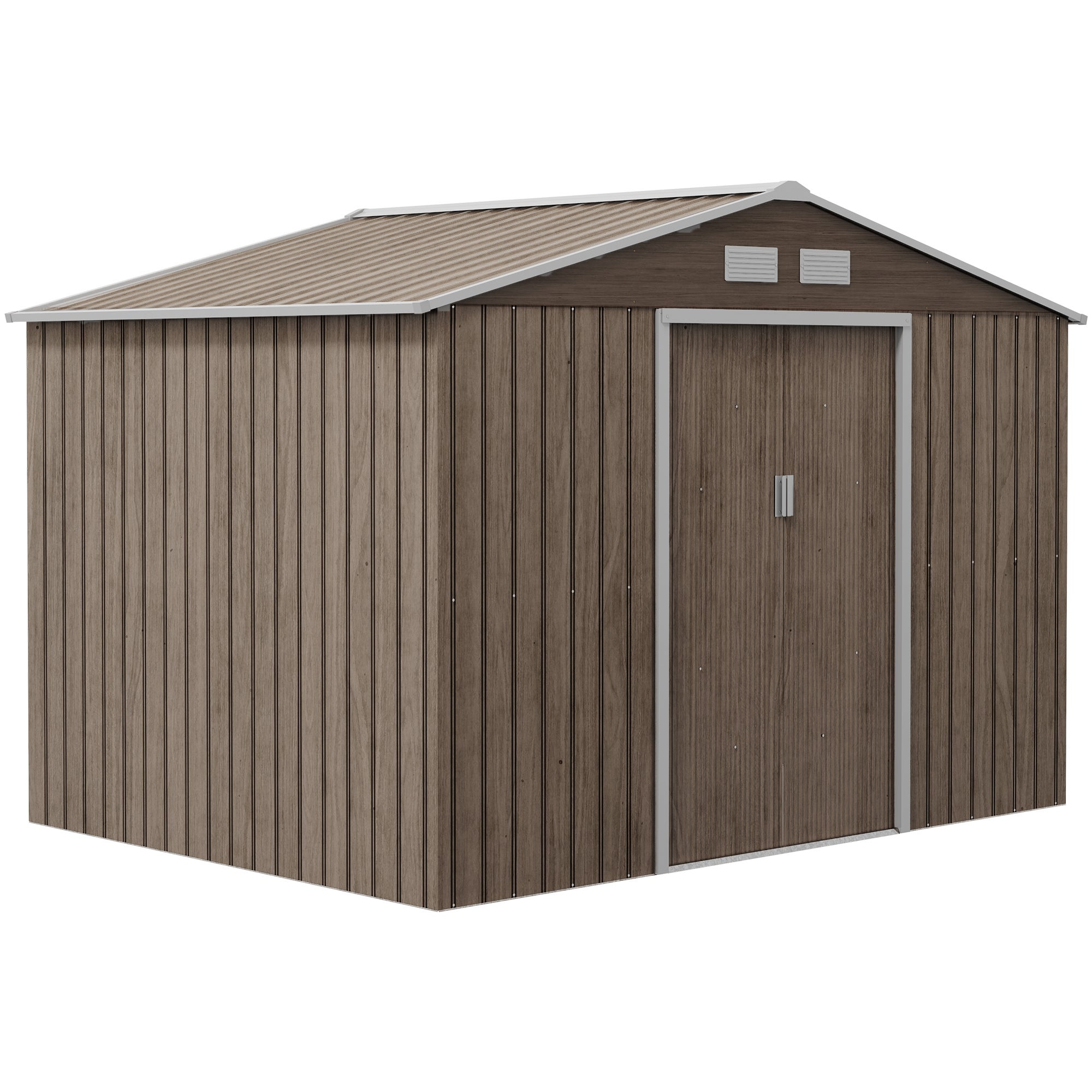 Magazin pentru scule 4,9 m², magazie de gradina cu acoperis pentu, usa glisanta, fundatie, 277 x 195 x 192 cm