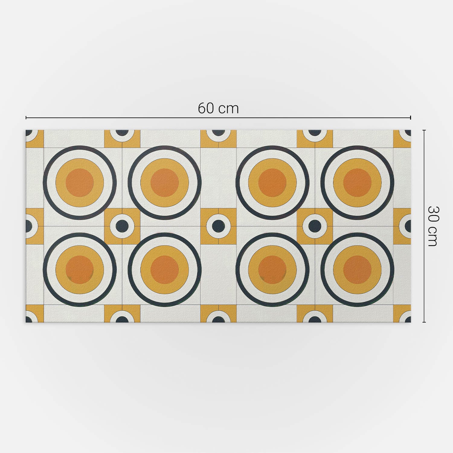 Panneaux muraux décoratifs, panneaux en PVC | 6x60x30 cm |Géométrie des cercles et des carrés - 5