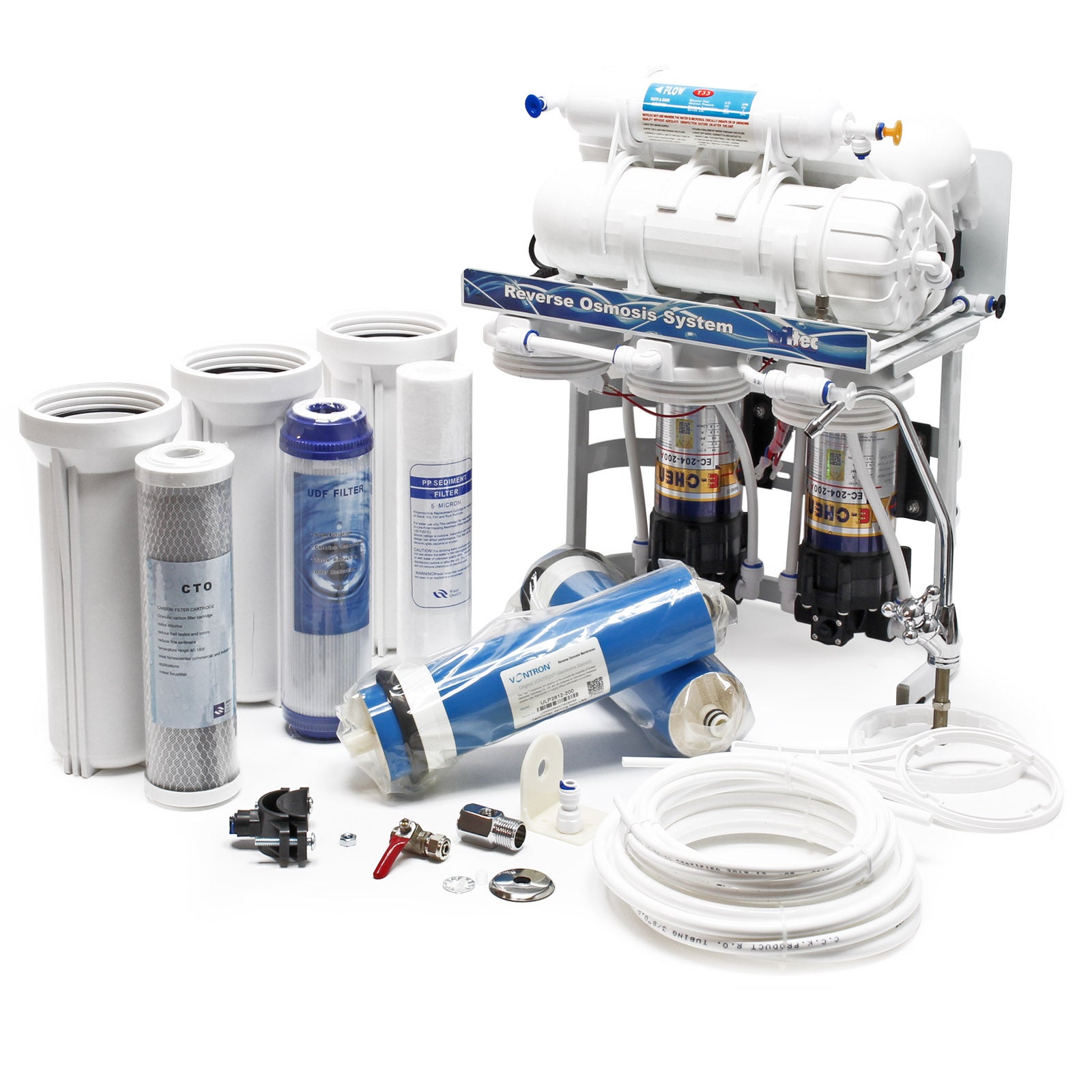 Hydrofast W100 Impianto Osmosi Inversa Con Acqua Calda, Filtrazione 6 Stadi, Rubinetto Con 8 Temperature E Display TDS
