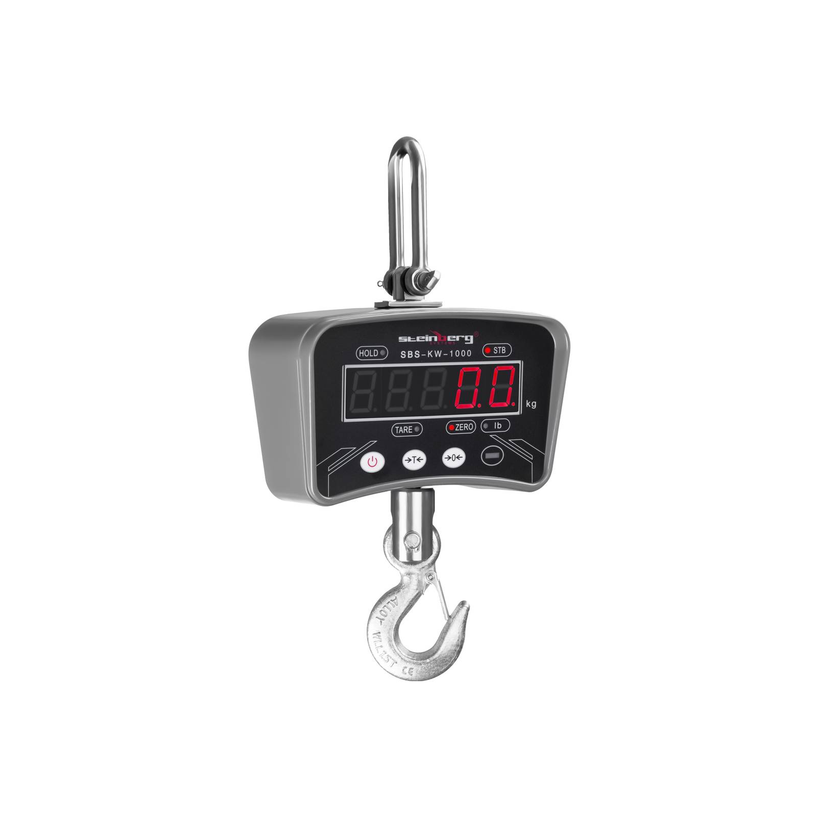 Bilancia Digitale A Gancio 200kg - Dinamometro Professionale, Unità Kg/lb/N, Nero/Arancio - Foto 6