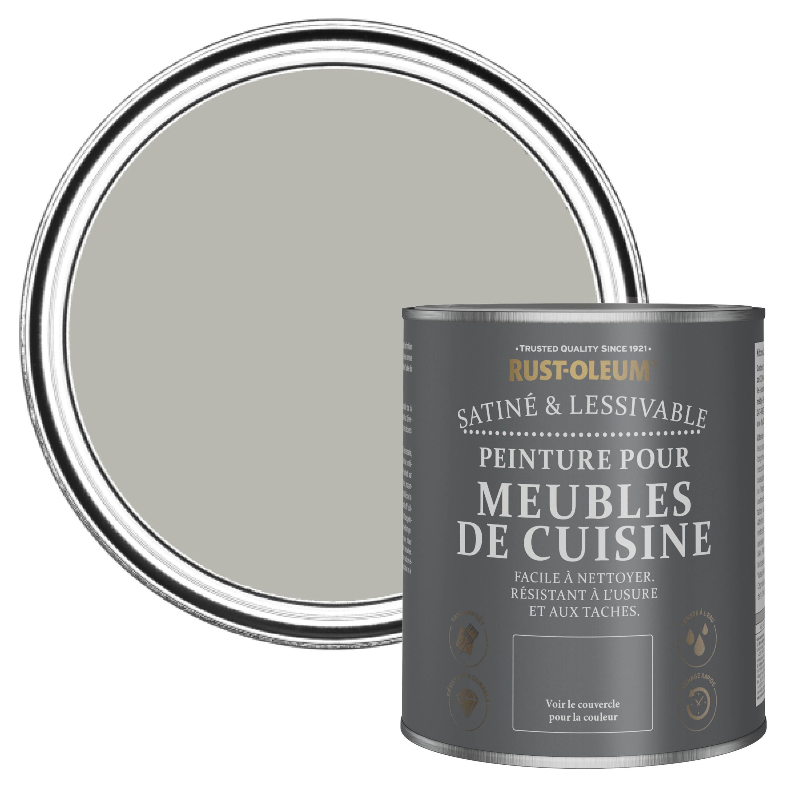 Peinture Grise résistante pour Meubles de Cuisine, Satin RUST-OLEUM ...