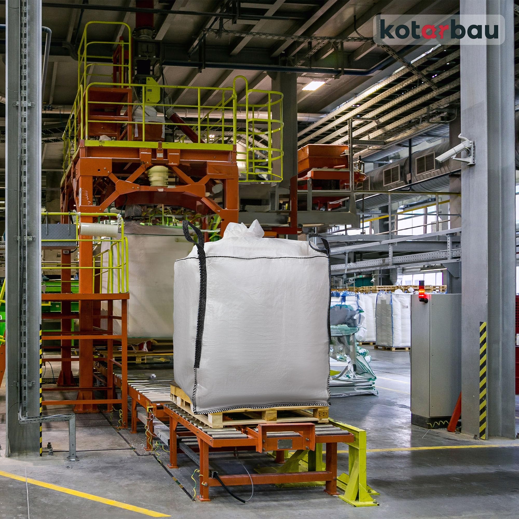 Sac Big Bag Vide, Sac Gravat Chantier 90x90x90 cm 500 kg avec trémie de vidange et goulotte 2 pièces - KOTARBAU - 8