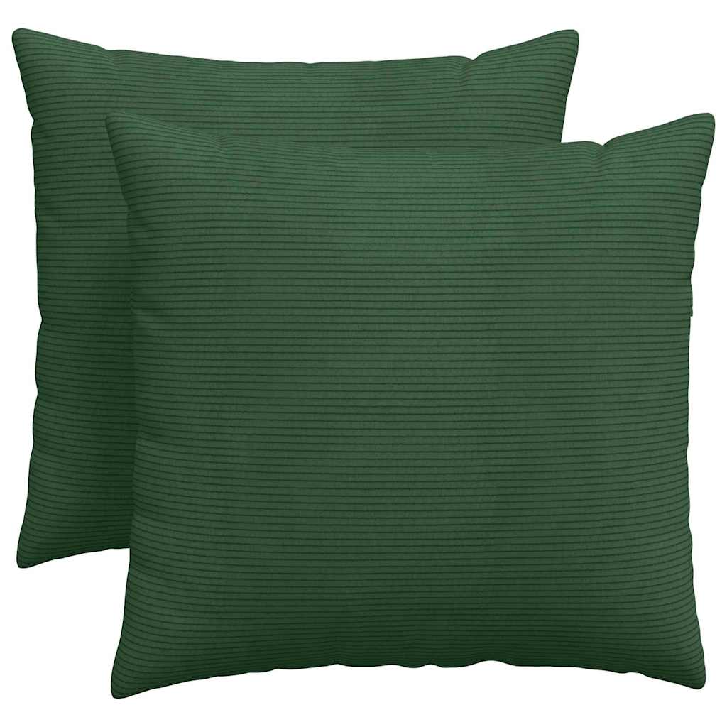 Coussins de canapé 2 pcs Vert foncé 50 x 50 cm vidaXL - 2