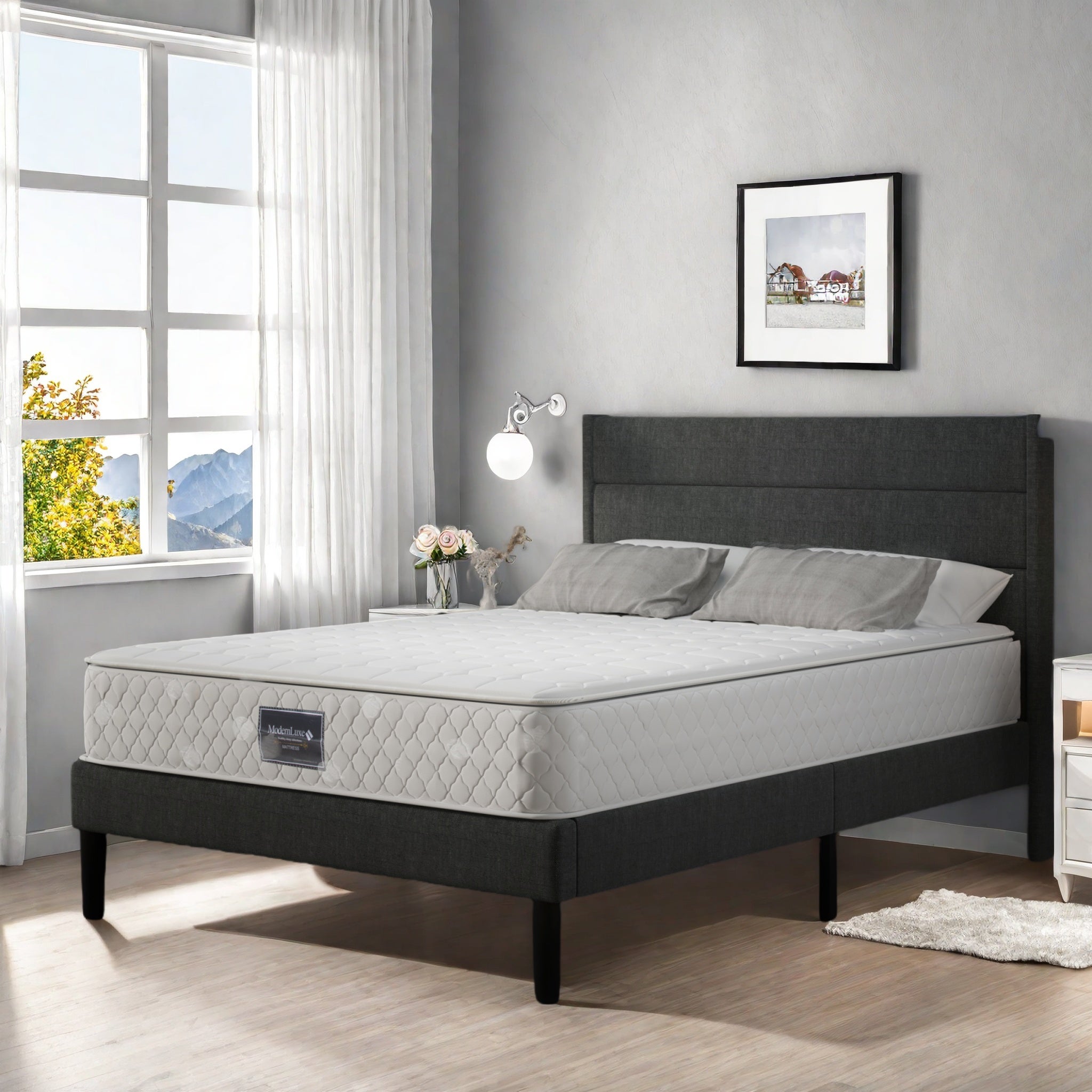 Matelas 90x200 cm, ressorts ensachés, mousse à froid 7 zones, fermeté H3, épaisseur 25 cm, matelas de lit d'adulte - 4
