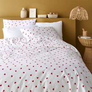 Parure De Lit Carnaby Gris 150x200 Cm - 50% Coton 50% Polyester, Housse De Couette Assortie, Drap Hausse Ajustable