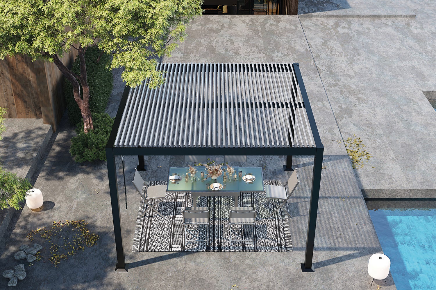 MILOS Pergola bioclimatica 3x3 m - 3