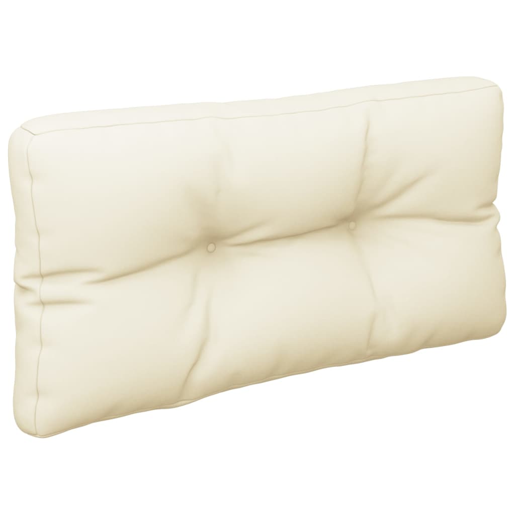 Cojín para sofá de palets tela crema 80x40x12 cm v0195 80 x 40 x 12 cm / Crema - 4