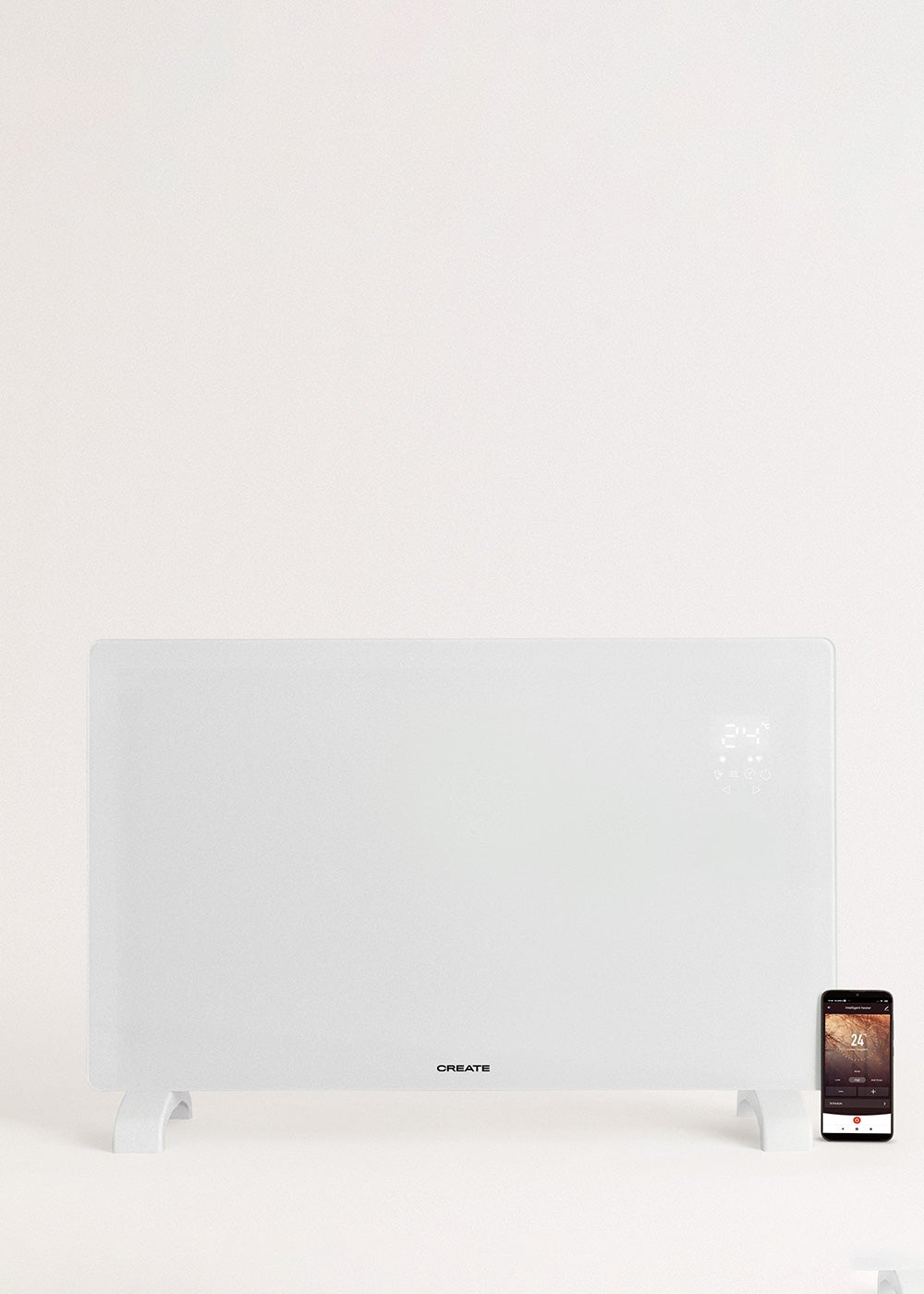 CREATE - WARM CRYSTAL 2000W - Convector Eléctrico de Vidro com Wifi - 5