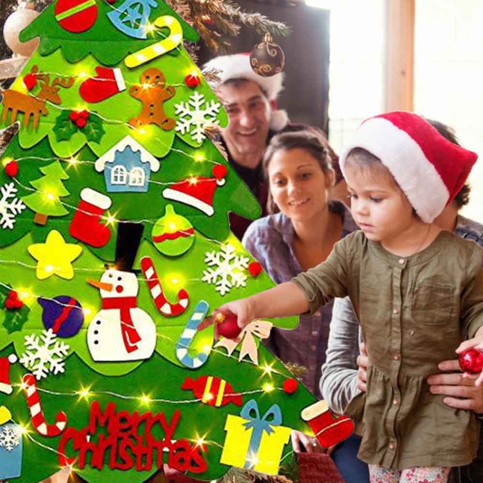 Kit De Sapin De Noël En Feutre Pour Enfants, à Faire Soi-même