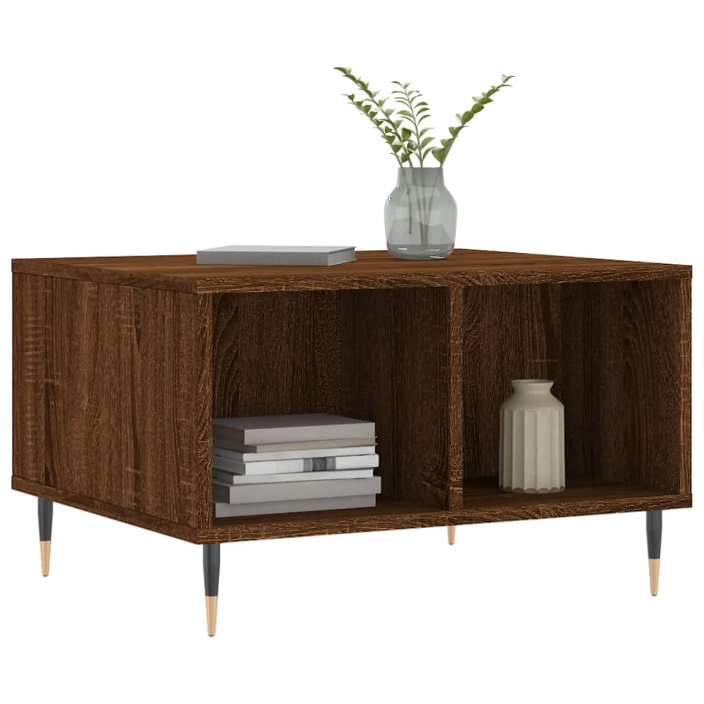 Table basse | Table d'appoint | Table de salon Chêne marron 60x50x36,5 cm Bois d'ingénierie - 3