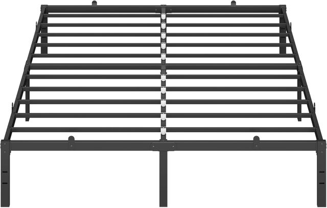 Struttura Letto Matrimoniale in Metallo per Materasso 160 x 200 cm, Spazio Organizzazione, Nero Inchiostro
