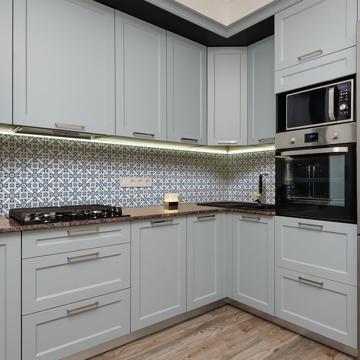 30 vinilos baldosas de cemento azulejos indra - adhesivo de pared - revestimiento sticker mural decorativo - 30stickers10x10cm