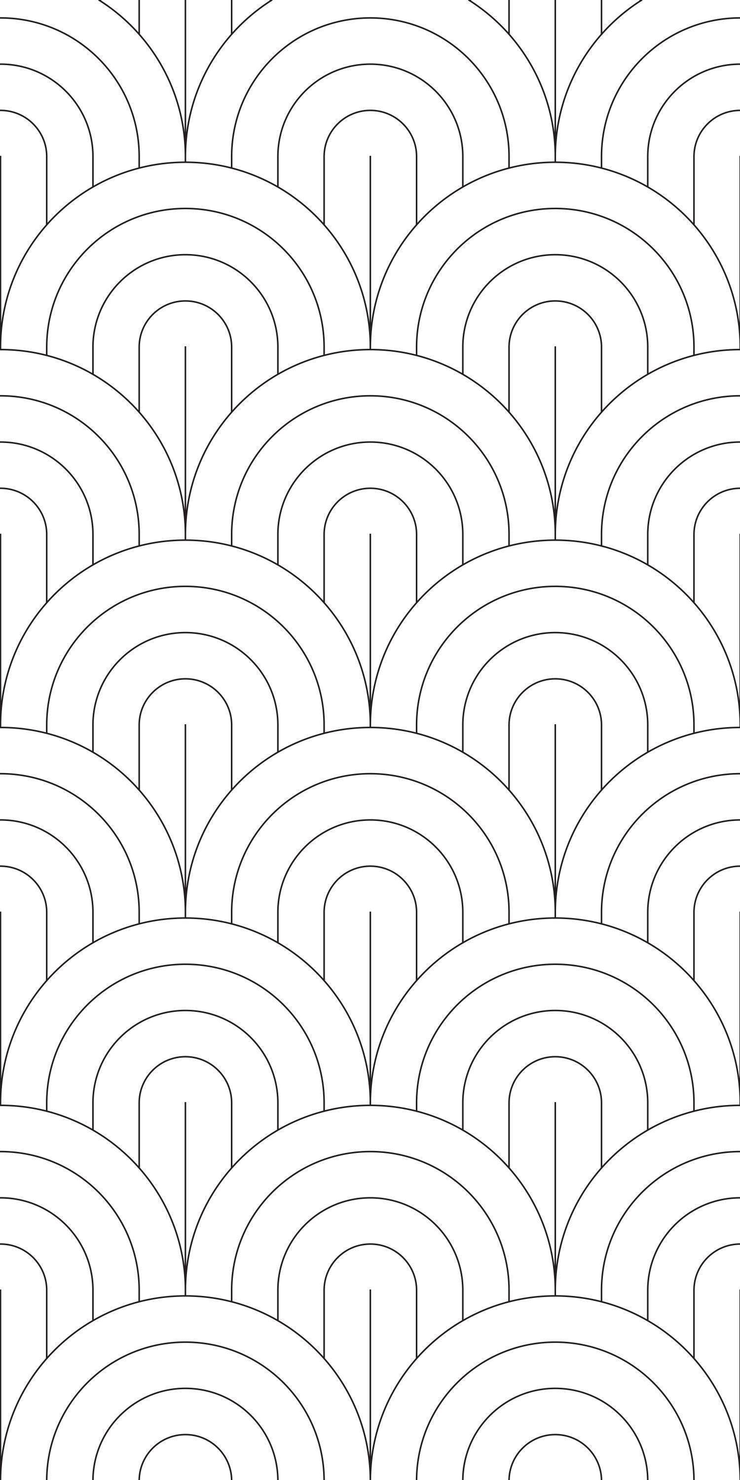 Fototapeta motyw art déco białymIczarnym - 150 x 300 cm - ESTAHOME