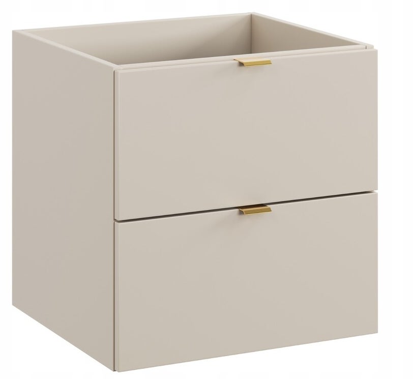 Szafka łazienkowa Dalia 50 cm kaszmir 2 szuflady gładkie fronty