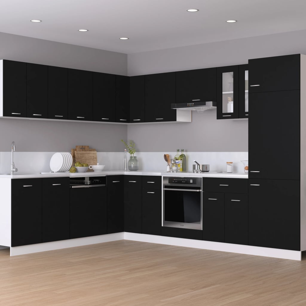 Meuble haut de cuisine Noir 80x31x60 cm - 5
