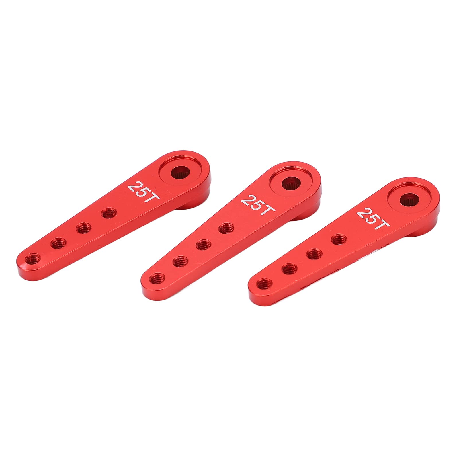 BTOSEP Bras de servo 25T de qualité supérieure en alliage d'aluminium pour une compatibilité polyvalente avec les véhicules 1/10 RC (rouge