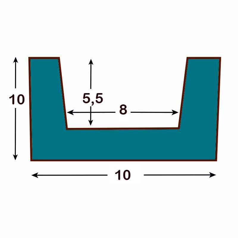 Viga Imitación Madera color Nogal 10x10x300 cm fabricada en Poliuretano - 2