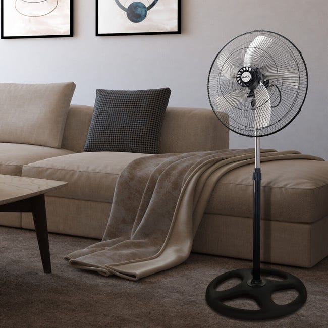 VENTILATORE A PIANTANA AD ALTA POTENZA IN ACCIAIO INOSSIDABILE 3 In 1 65W 50CM - Foto 10