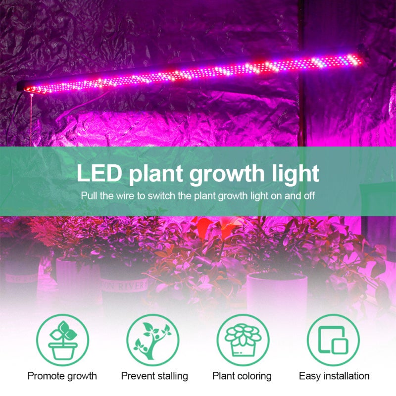 Lampes de croissance LED plantes intérieures, spectre complet 5000K/620nm rouge/465nm bleu, IP20, hauteur réglable, suspension, germination graines - 7