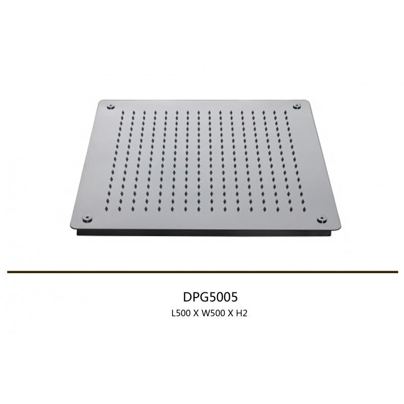 Bernstein Deszczownica sufitowa kwadratowa super płaska 50x50 cm chrom
