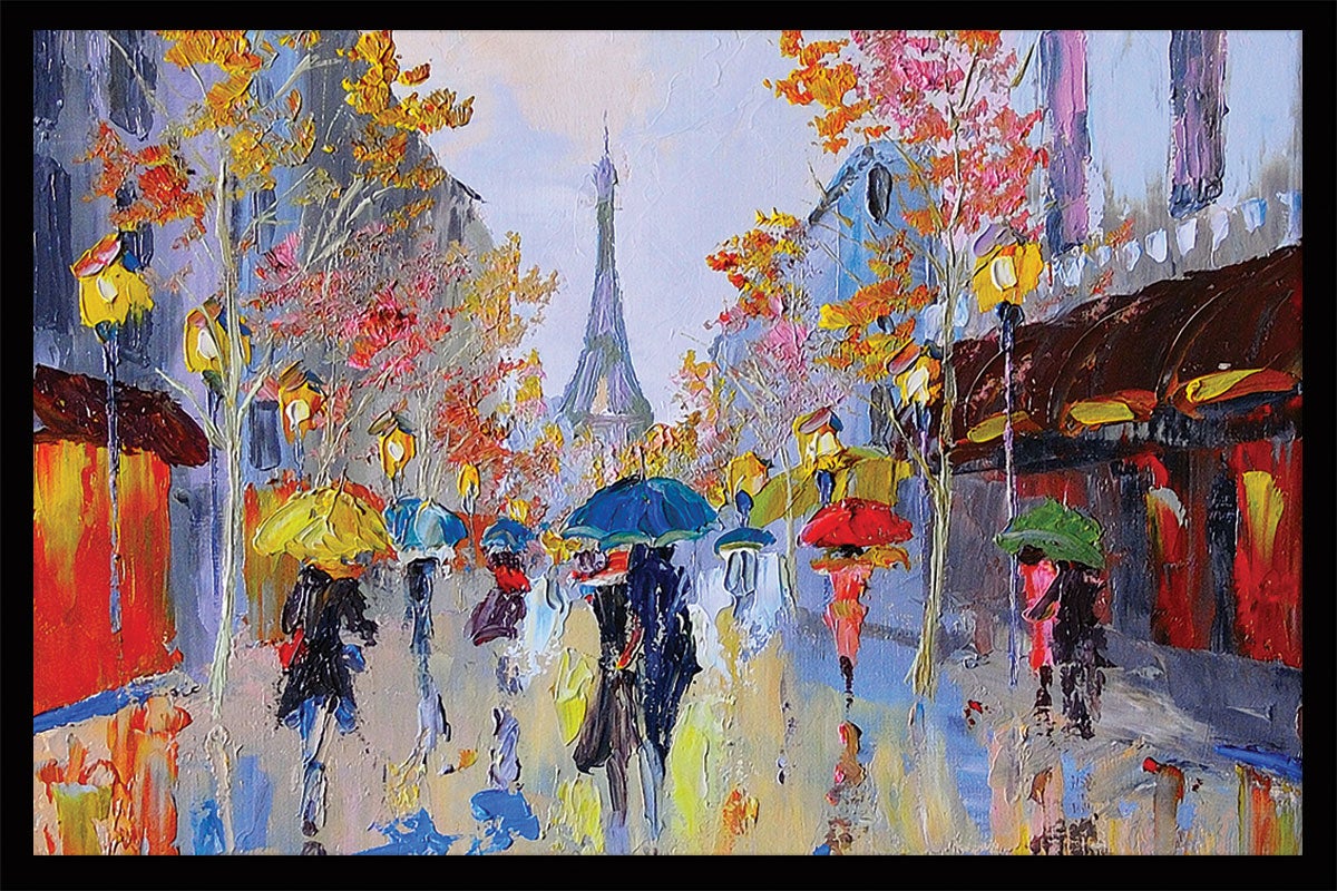 Cartel de apuestas bajo la lluvia, 60x40cm - made in France - 5