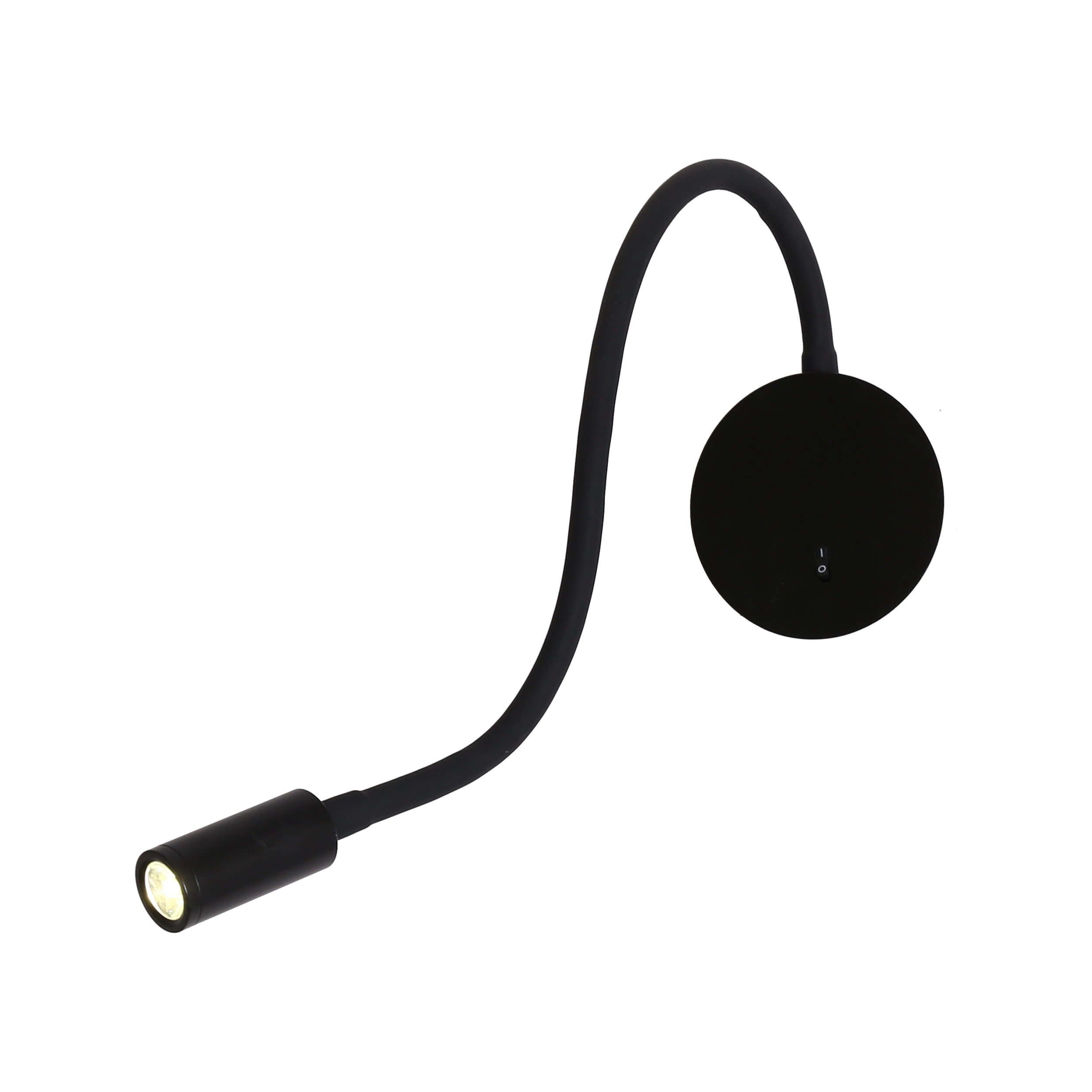 Kinkiet ścienny Senise czarny LED 3W 3000K wym: 10,5 x 50 cm metal IP20 Light Prestige