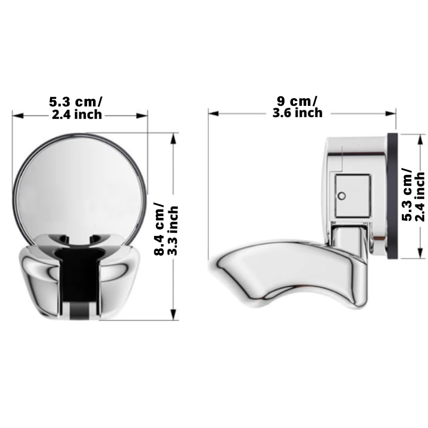 Support de Pommeau de Douche Ventouse Sans Perçage, Support Pommeau de Douche Adhesif, Support de Douchette, Support de Douche Mural - 4