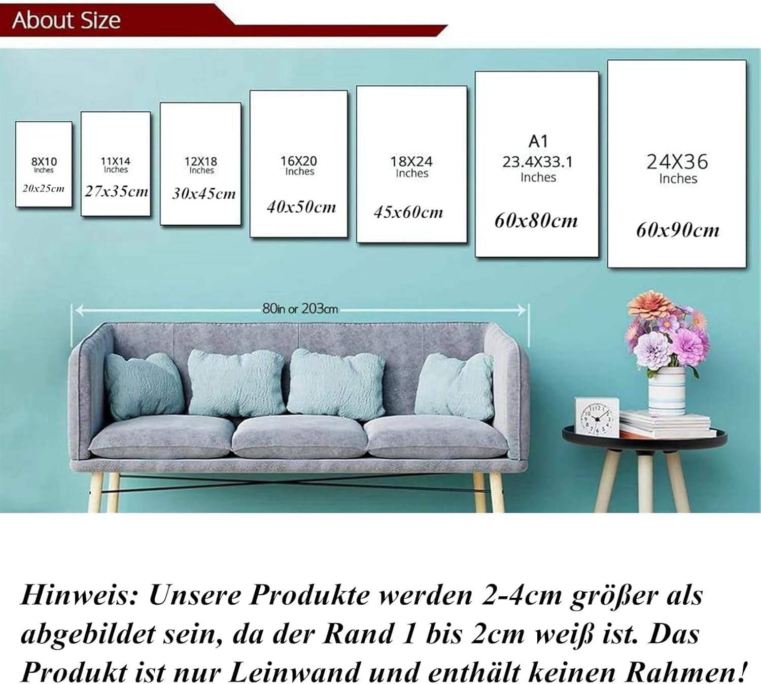 Lot de 3 impressions sur toile - Style bohème moderne - Décoration pour salon et chambre à coucher - Sans cadre 3 x 50 x 70 cm - 6