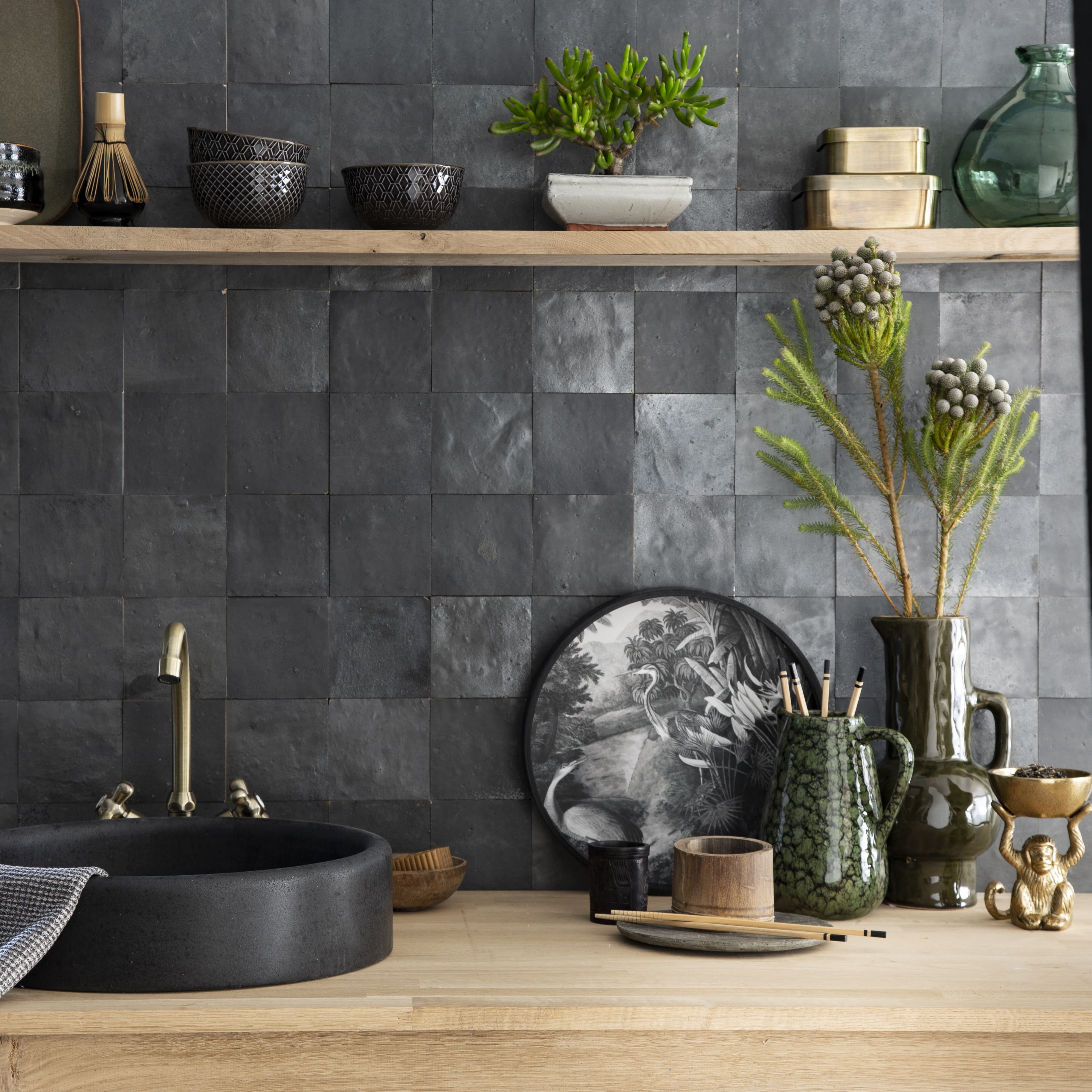 Casa39 Marazzi Zellige Turchese 10x10 cm M5P4 Carrelage imitation