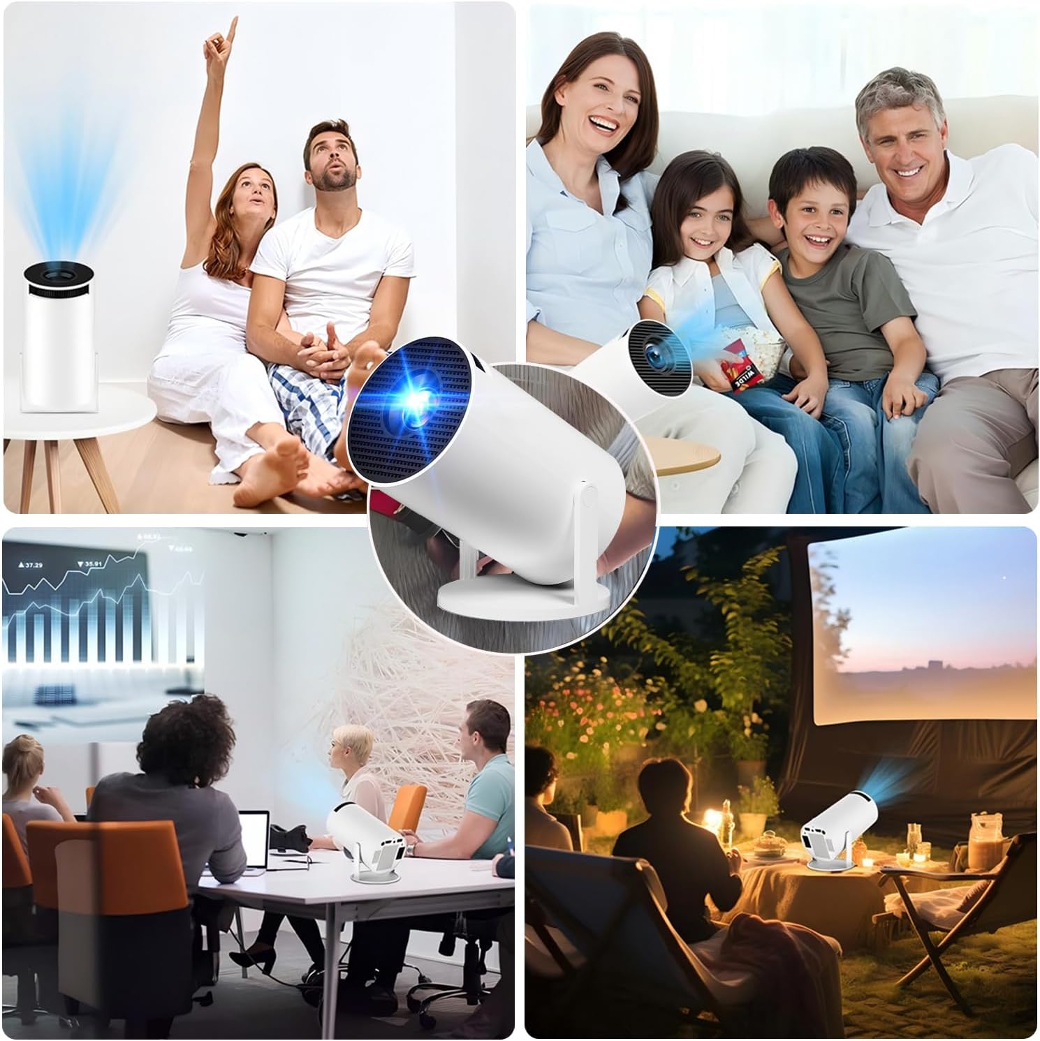 videoprojecteur 4K Portable,1080P Mini projecteur Video Compatible,WiFi 6,BT 5.0,Rotation à 180°,Video projecteur avec Correction du Trapèze - 5