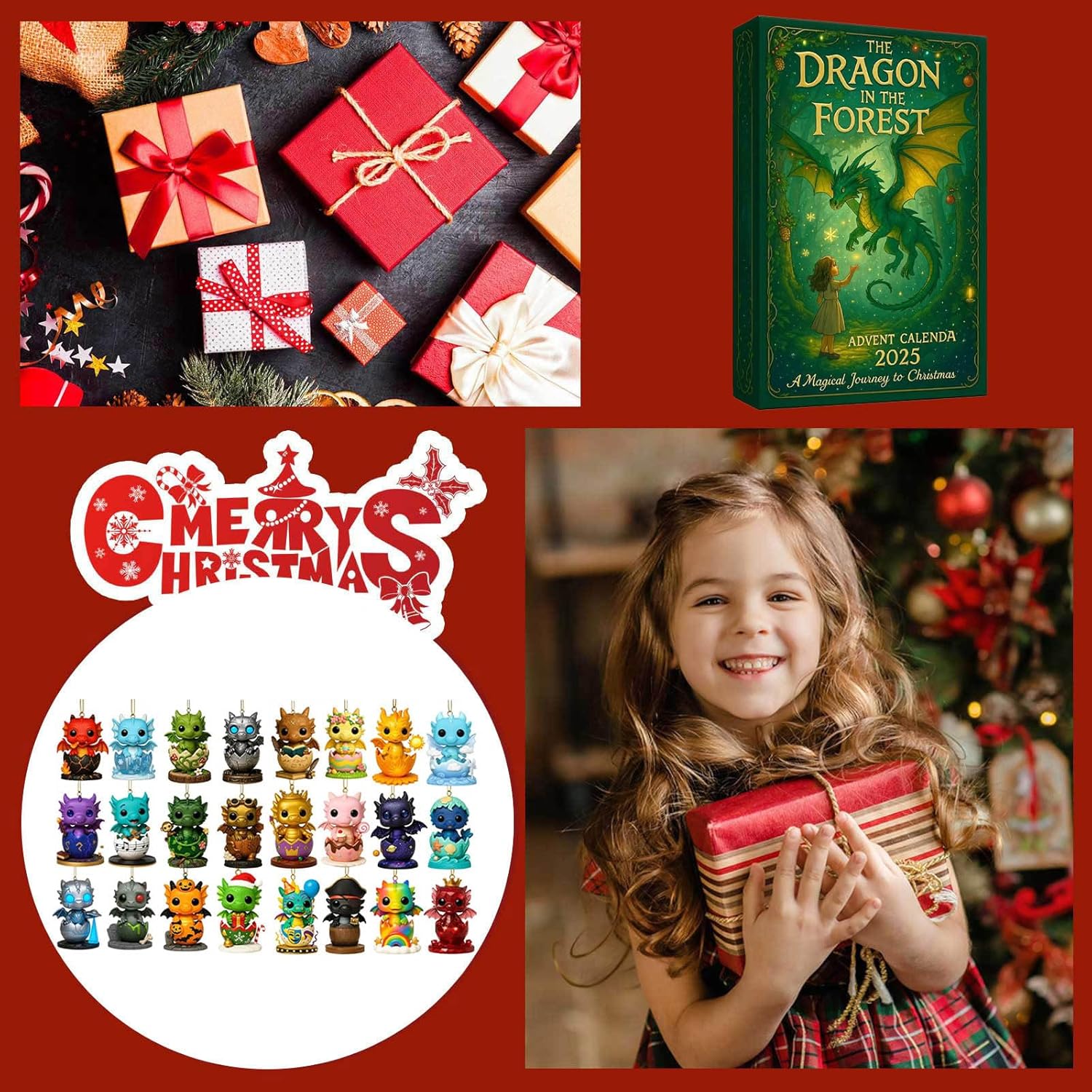 24-dniowy kalendarz adwentowy * Smok w lesie 2025, Kalendarz adwentowy smoka, 24-dniowy kalendarz adwentowy na święta Bożego Narodzenia - 5